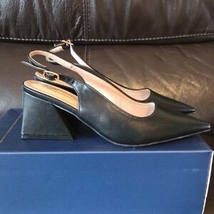 Catherine Malandrino Black Slingback Heels